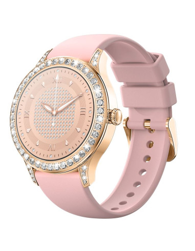 Smartwatch damski veltori vt360-1 różowy pasek silikonowy