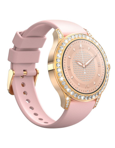 Smartwatch damski veltori vt360-1 różowy pasek silikonowy