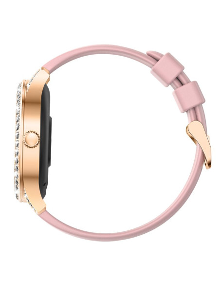 Smartwatch damski veltori vt360-1 różowy pasek silikonowy