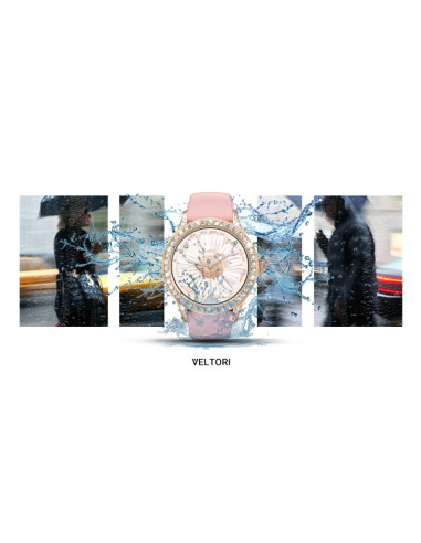 Smartwatch damski veltori vt360-1 różowy pasek silikonowy