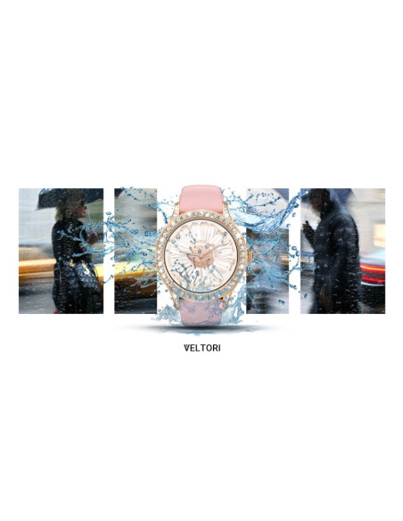 Smartwatch damski veltori vt360-1 różowy pasek silikonowy