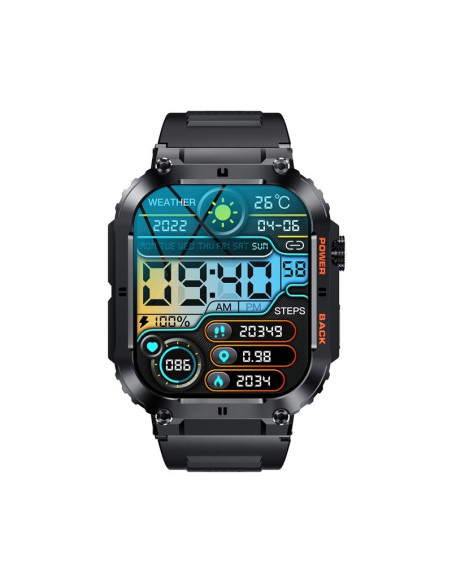 Smartwatch veltori vt200-1 czarny pasek silikonowy