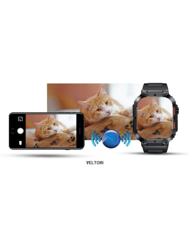 Smartwatch veltori vt200-1 czarny pasek silikonowy