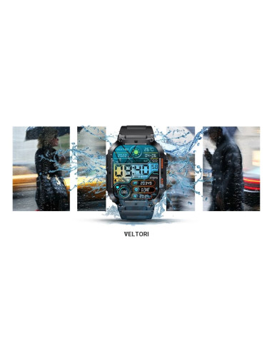 Smartwatch veltori vt200-1 czarny pasek silikonowy