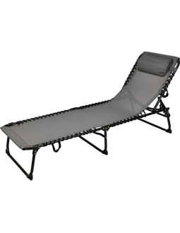 Łóżko turystyczne kempingowe ogrodowe składane textline grafit