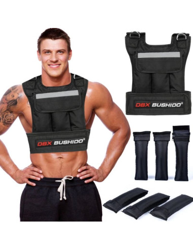 Kamizelka treningowa obciążeniowa 6 wkładów (pusta)