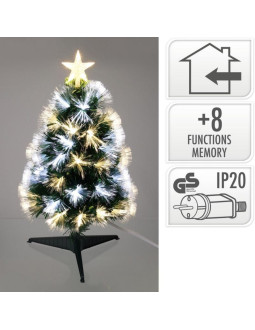 Choinka dekoracyjna światłowodowa ciepły zimny biały 90cm 2