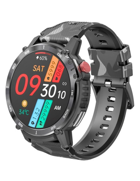 Smartwatch męski rubicon rncf08 black/moro smarub232