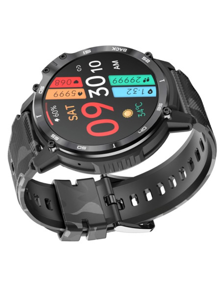 Smartwatch męski rubicon rncf08 black/moro smarub232