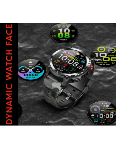 Smartwatch męski rubicon rncf08 black/moro smarub232