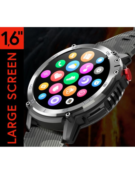 Smartwatch męski rubicon rncf08 black/moro smarub232