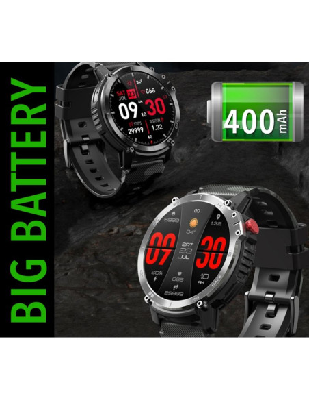 Smartwatch męski rubicon rncf08 black/moro smarub232