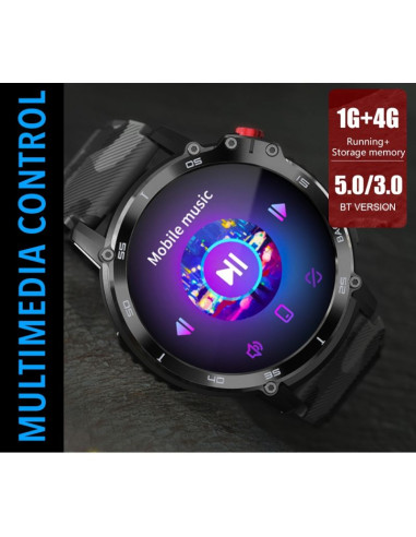 Smartwatch męski rubicon rncf08 black/moro smarub232