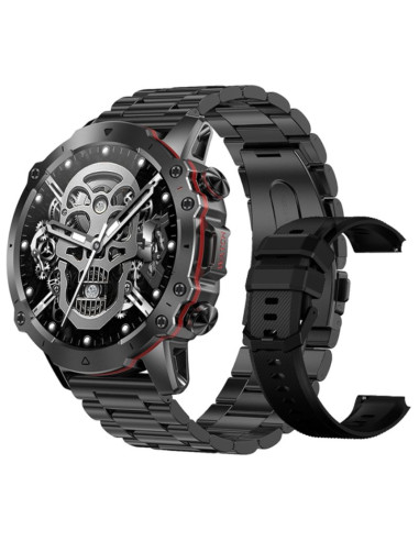 Smartwatch męski rubicon rncf18-1 black bransoleta + pasek