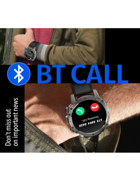 Smartwatch męski rubicon rncf18-1 black bransoleta + pasek