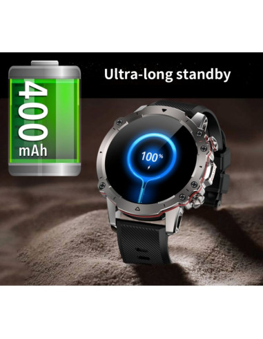 Smartwatch męski rubicon rncf18-1 black bransoleta + pasek