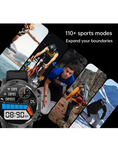 Smartwatch męski rubicon rncf18-1 black bransoleta + pasek