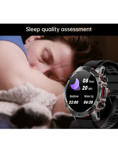 Smartwatch męski rubicon rncf18-1 black bransoleta + pasek