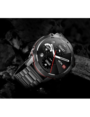 Smartwatch męski rubicon rncf18-1 black bransoleta + pasek