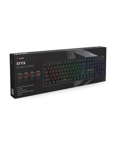 Savio klawiatura mechaniczna styx outemu peach silent hot swap rgb