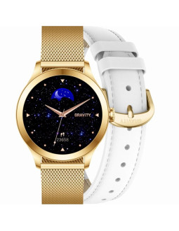 Smartwatch gravity biało złoty 2 paski gt25-2 pro