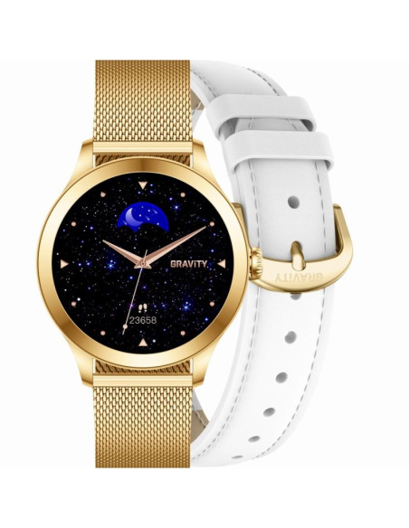 Smartwatch gravity biało złoty 2 paski gt25-2 pro