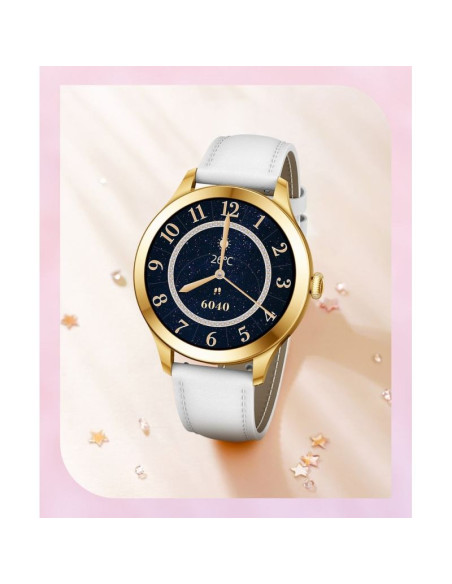 Smartwatch gravity biało złoty 2 paski gt25-2 pro