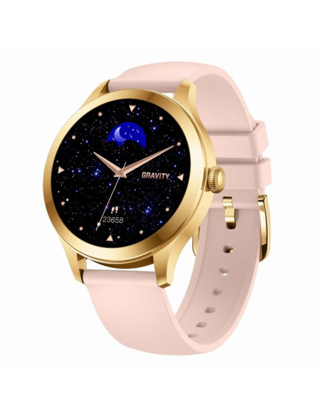 Smartwatch gravity różowo złoty 2 paski gt25-1 pro