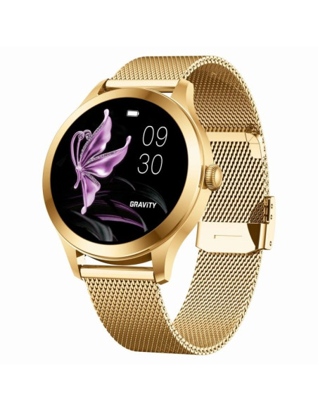 Smartwatch gravity różowo złoty 2 paski gt25-1 pro