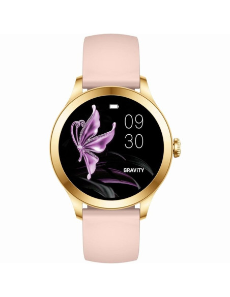 Smartwatch gravity różowo złoty 2 paski gt25-1 pro