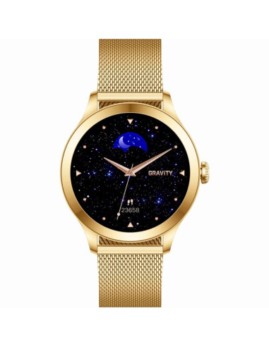 Smartwatch gravity różowo złoty 2 paski gt25-1 pro