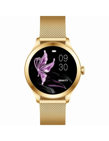 Smartwatch gravity różowo złoty 2 paski gt25-1 pro