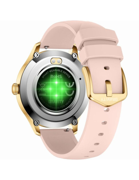 Smartwatch gravity różowo złoty 2 paski gt25-1 pro