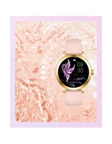 Smartwatch gravity różowo złoty 2 paski gt25-1 pro