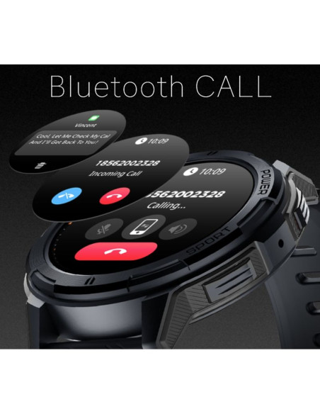 Smartwatch męski rubicon rncf26-1 black