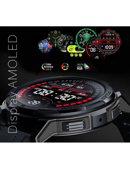 Smartwatch męski rubicon rncf26-1 black