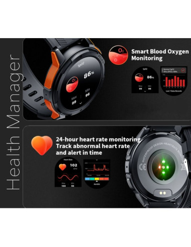 Smartwatch męski rubicon rncf26-1 black