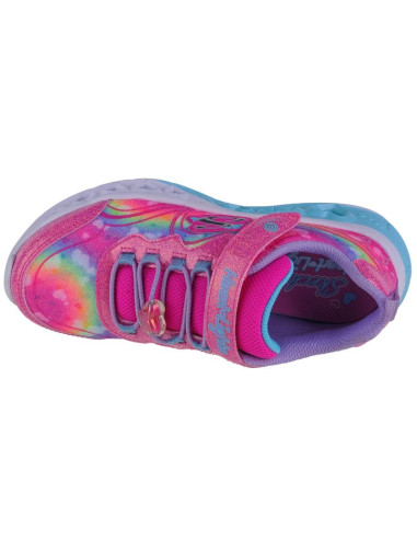 Skechers flutter heart lights-groovy swirl 303253l-hplv różowe 28