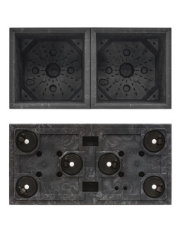 Doniczka sierra case  beton effect 77x39 antracyt 2