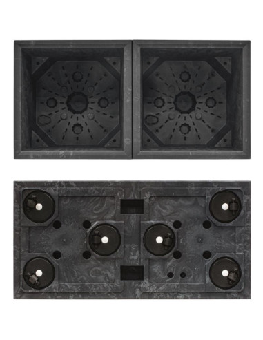 Doniczka sierra case  beton effect 77x39 antracyt