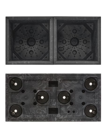 Doniczka sierra case  beton effect 77x39 antracyt