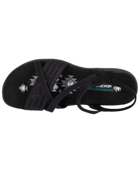 Skechers reggae slim - summer heat sandals 163116-bbk czarne 35