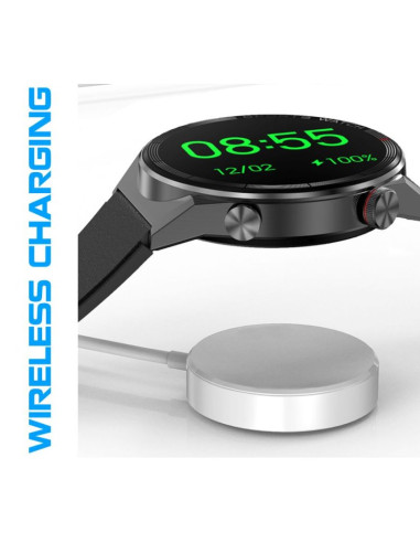 Smartwatch rubicon rnce99 black metal + silicon smarub194