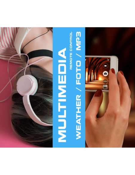 Smartwatch rubicon rnce99 black metal + silicon smarub194