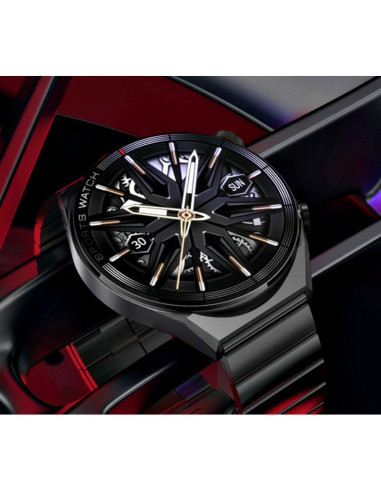 Smartwatch rubicon rnce99 black metal + silicon smarub194