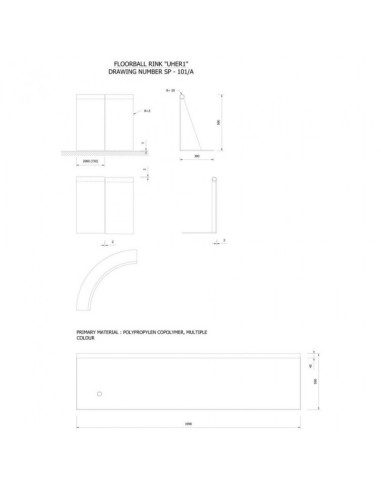 Banda tempish floorball 20x10m