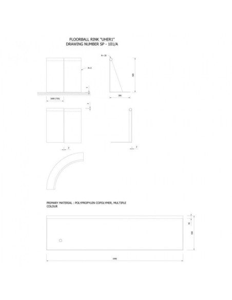 Banda tempish floorball 20x10m