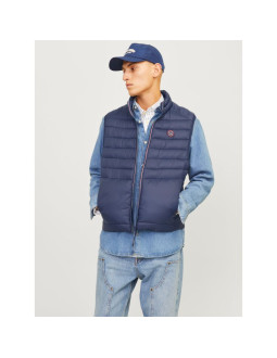 Jack & jones puchowy bezrękawnik jjemulti bodywarmer collar noos 12258457 navy blazer/true red