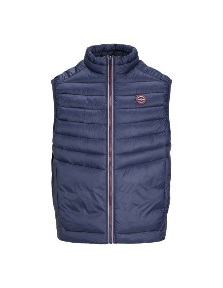 Jack & jones puchowy bezrękawnik jjemulti bodywarmer collar noos 12258457 navy blazer/true red
