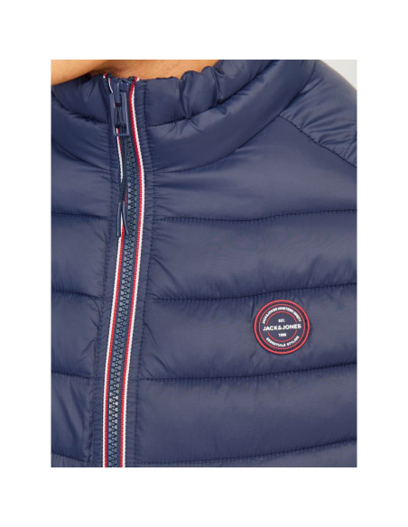 Jack & jones puchowy bezrękawnik jjemulti bodywarmer collar noos 12258457 navy blazer/true red